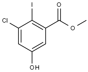 Methyl 3-chloro-5-hydroxy-2-iodobenzoate,2090777-79-8,结构式