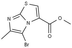 methyl 5-bromo-6-methylimidazo[2,1-b]thiazole-3-carboxylate 结构式