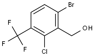 (6-bromo-2-chloro-3-(trifluoromethyl)phenyl)methanol Structure