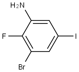 3-bromo-2-fluoro-5-iodoaniline Structure
