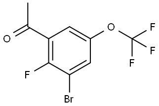 1-[3-Bromo-2-fluoro-5-(trifluoromethoxy)phenyl]ethanone Structure