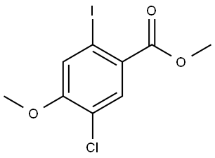 methyl 5-chloro-2-iodo-4-methoxybenzoate Struktur
