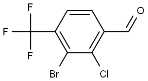 3-Bromo-2-chloro-4-(trifluoromethyl)benzaldehyde Structure