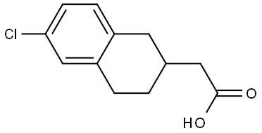 2-(6-Chloro-1,2,3,4-tetrahydronaphthalen-2-yl)acetic acid Struktur