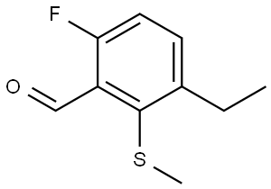 3-ethyl-6-fluoro-2-(methylthio)benzaldehyde Structure