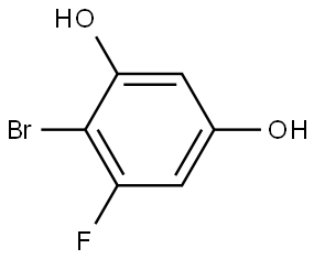 4-Bromo-5-fluoro-1,3-benzenediol Structure