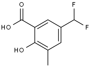 5-(Difluoromethyl)-2-hydroxy-3-methylbenzoic acid Struktur