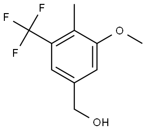 3-Methoxy-4-methyl-5-(trifluoromethyl)benzenemethanol Structure