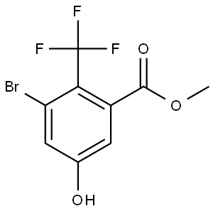 Methyl 3-bromo-5-hydroxy-2-(trifluoromethyl)benzoate,2092766-55-5,结构式