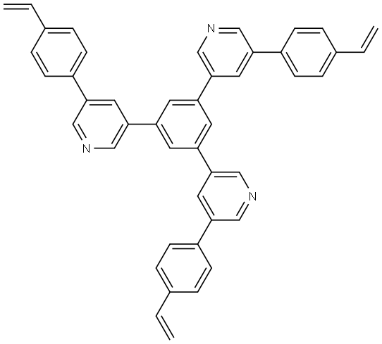 1,3,5-tris(5-(4-vinylphenyl)pyridin-3-yl)benzene Structure