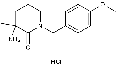 3-Amino-1-(4-methoxybenzyl)-3-methylpiperidin-2-one hydrochloride Struktur