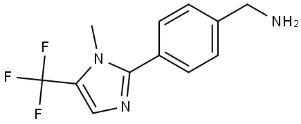 (4-(1-methyl-5-(trifluoromethyl)-1H-imidazol-2-yl)phenyl)methanamine,2098215-75-7,结构式