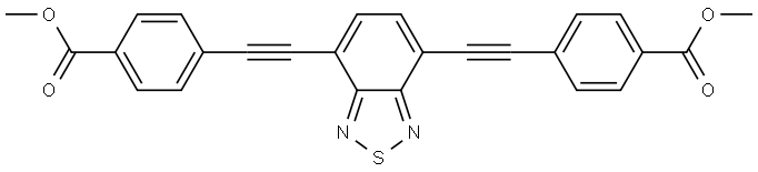 dimethyl 4,4'-(benzo[c][1,2,5]thiadiazole-4,7-diylbis(ethyne-2,1-diyl))dibenzoate Structure