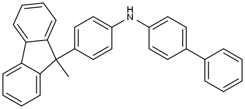 [1,1′-Biphenyl]-4-amine, N-[4-(9-methyl-9H-fluoren-9-yl)phenyl]- Struktur