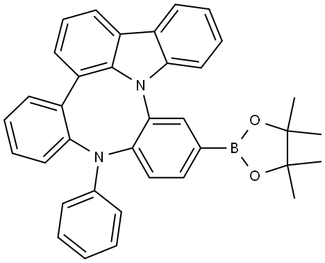 17H-Dibenzo[2,3:5,6][1,4]diazocino[7,8,1-jk]carbazole, 17-phenyl-14-(4,4,5,17-tetramethyl-1,3,2-dioxaborolan-2-yl)-,2102546-49-4,结构式