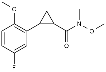 2-(5-fluoro-2-methoxyphenyl)-N-methoxy-N-methylcyclopropane-1-carboxamide Structure
