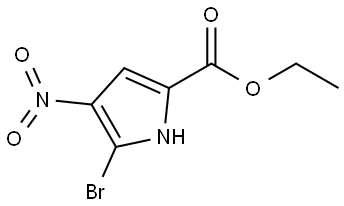 1H-Pyrrole-2-carboxylic acid, 5-bromo-4-nitro-, ethyl ester Structure