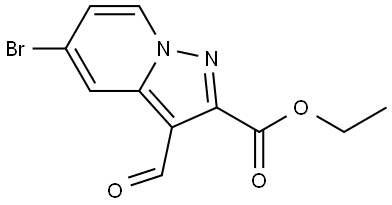 Pyrazolo[1,5-a]pyridine-2-carboxylic acid, 5-bromo-3-formyl-, ethyl ester Structure