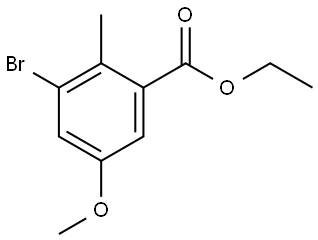 Ethyl 3-bromo-5-methoxy-2-methylbenzoate Struktur