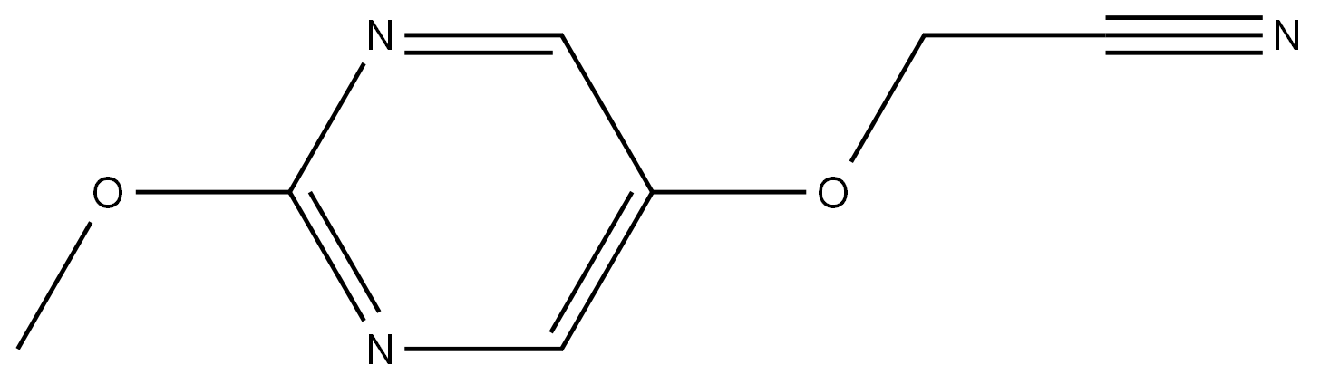 2-[(2-Methoxy-5-pyrimidinyl)oxy]acetonitrile Structure