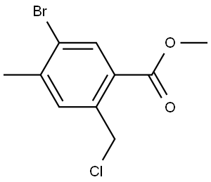 Methyl 5-Bromo-2-(chloromethyl)-4-methylbenzoate Structure