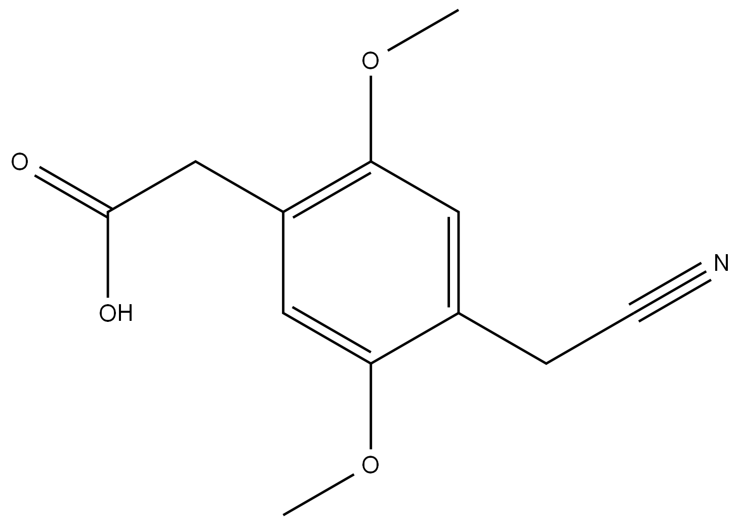 4-(Cyanomethyl)-2,5-dimethoxybenzeneacetic acid Structure