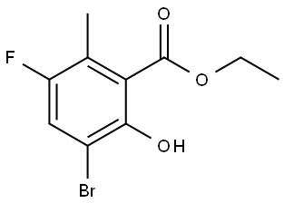 Ethyl 3-bromo-5-fluoro-2-hydroxy-6-methylbenzoate Structure