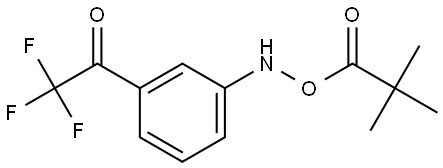 2,2-Dimethyl-1-(((3-(2,2,2-trifluoroacetyl)phenyl)amino)oxy)propan-1-one Structure