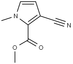 methyl 3-cyano-1-methyl-1H-pyrrole-2-carboxylate Struktur
