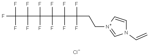 1H-Imidazolium, 3-ethenyl-1-(3,3,4,4,5,5,6,6,7,7,8,8,8-tridecafluorooctyl)-, chloride (1:1) Structure