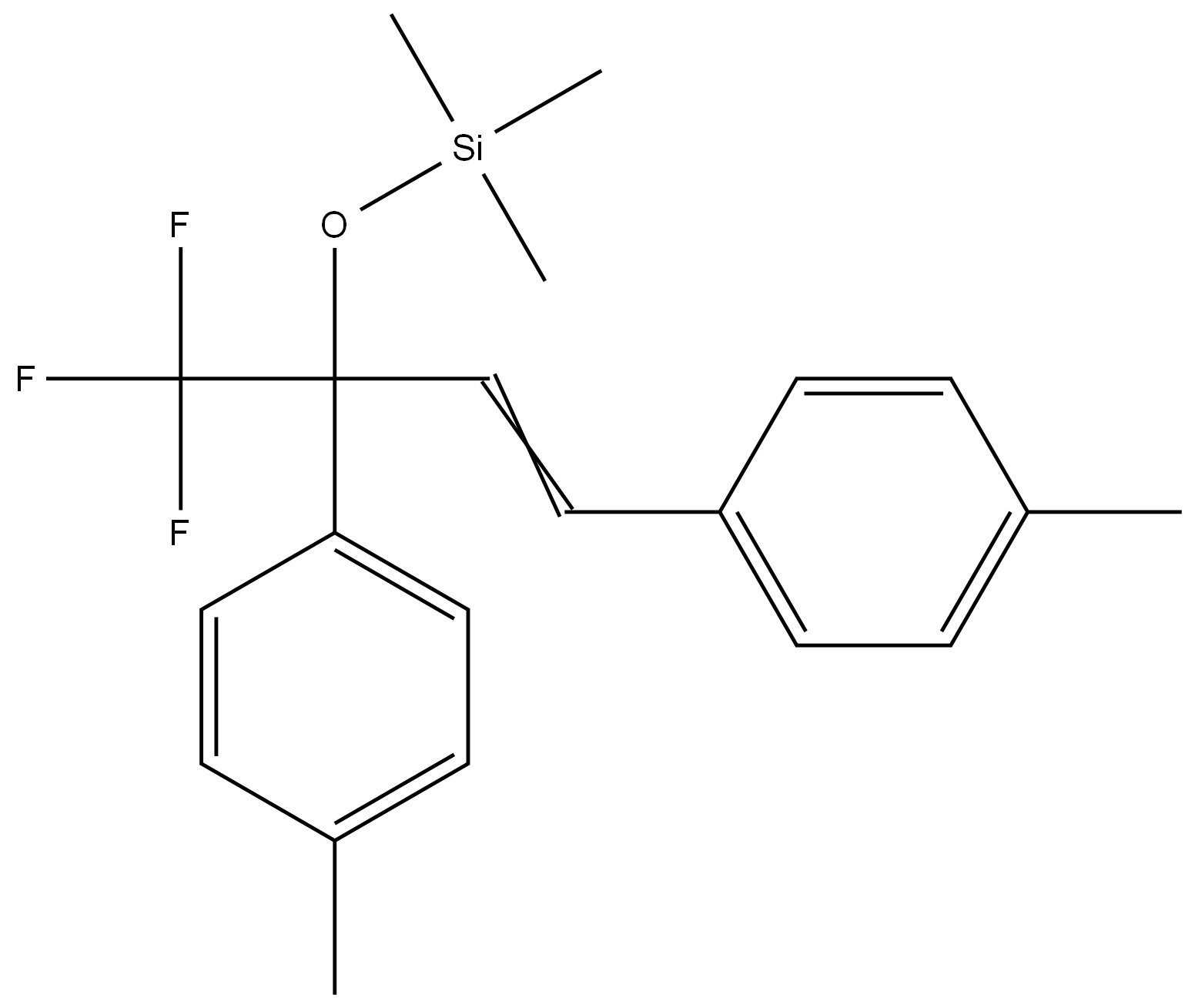 (1,3-Di-p-tolyl-1-trifluoromethylallyloxy)trimethylsilane,2129577-84-8,结构式