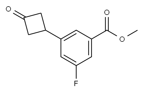 methyl 3-fluoro-5-(3-oxocyclobutyl)benzoate Struktur