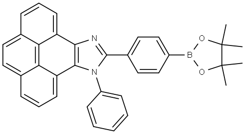 9-Phenyl-10-(4-(4,4,5,5-tetramethyl-1,3,2-dioxaborolan-2-yl)phenyl)-9H-pyreno[4,5-d]imidazole,2130985-69-0,结构式