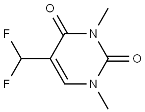 5-(二氟甲基)-1,3-二甲基嘧啶-2,4(1H,3H)-二酮, 2131750-10-0, 结构式
