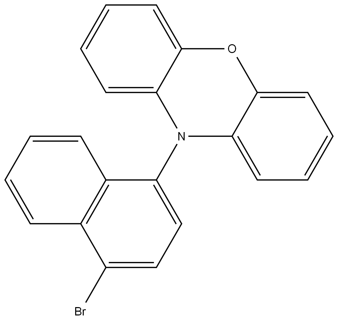 10-(4-bromonaphthyl)-10H-phenoxazine Structure