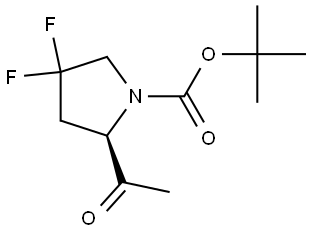 tert-Butyl (R)-2-acetyl-4,4-difluoropyrrolidine-1-carboxylate Structure