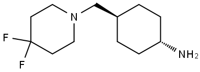 trans-4-((4,4-difluoropiperidin-1-yl)methyl)cyclohexan-1-amine 结构式