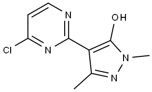 4-(4-Chloro-2-pyrimidinyl)-1,3-dimethyl-1H-pyrazol-5-ol Structure