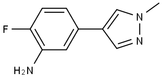 2-氟-5-(1-甲基-1H-吡唑-4-基)苯胺 结构式