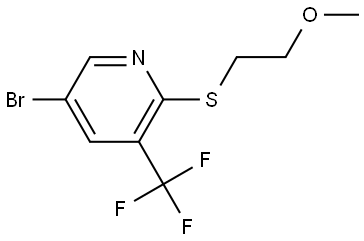 5-Bromo-2-[(2-methoxyethyl)thio]-3-(trifluoromethyl)pyridine Struktur
