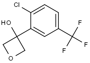 3-(2-chloro-5-(trifluoromethyl)phenyl)oxetan-3-ol 结构式
