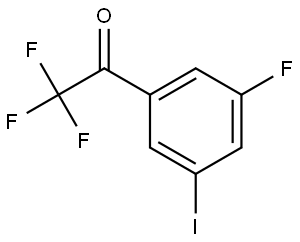 2,2,2-Trifluoro-1-(3-fluoro-5-iodophenyl)ethanone 结构式