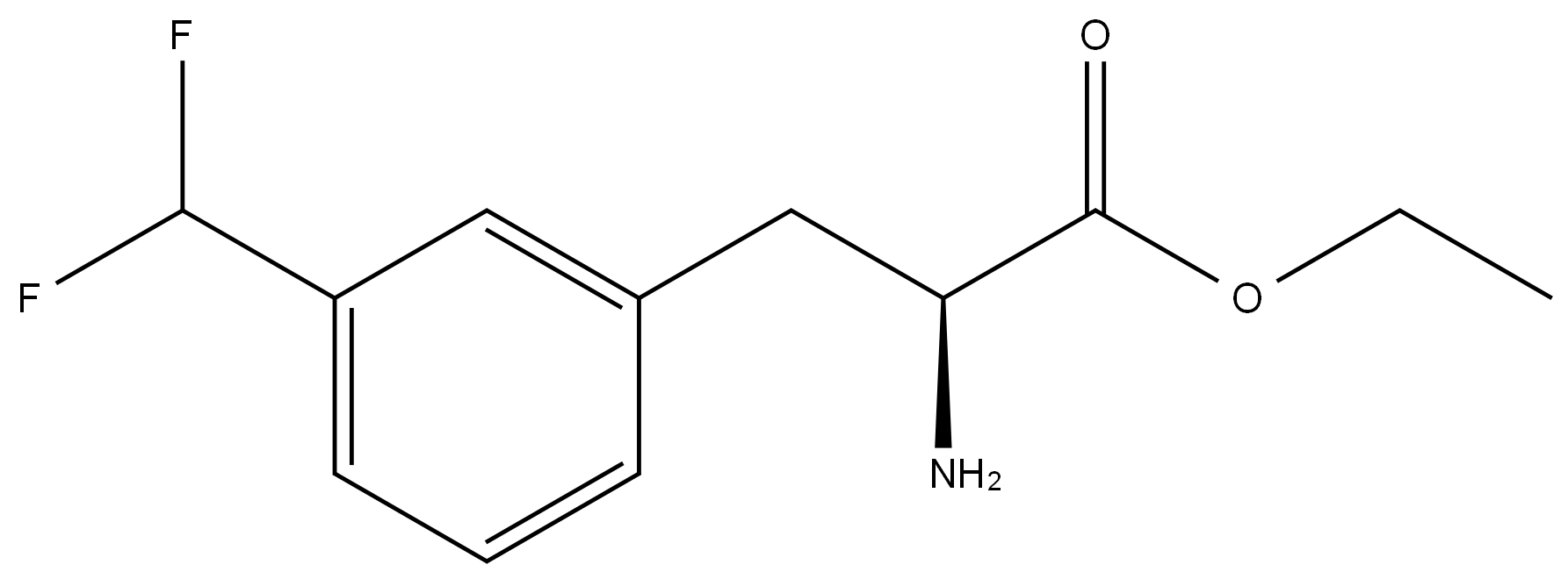 ethyl (S)-2-amino-3-(3-(difluoromethyl)phenyl)propanoate Struktur