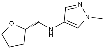 (S)-1-methyl-N-((tetrahydrofuran-2-yl)methyl)-1H-pyrazol-4-amine 结构式