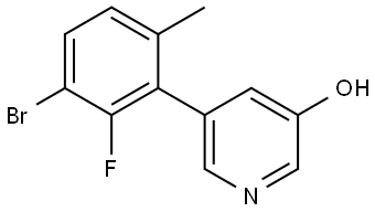 5-(3-Bromo-2-fluoro-6-methylphenyl)-3-pyridinol Structure