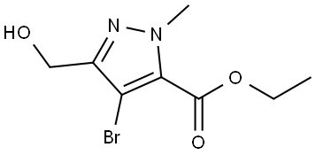 ethyl 4-bromo-3-(hydroxymethyl)-1-methyl-1H-pyrazole-5-carboxylate Structure