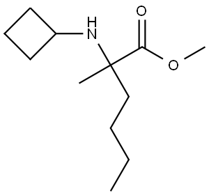 methyl 2-(cyclobutylamino)-2-methylhexanoate Structure