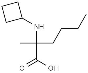 2-(cyclobutylamino)-2-methylhexanoic acid Structure