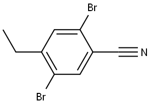 2,5-Dibromo-4-ethylbenzonitrile Structure