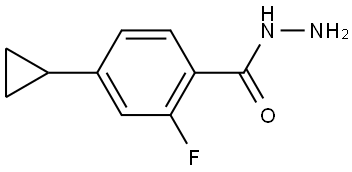 4-Cyclopropyl-2-fluorobenzoic acid hydrazide Structure